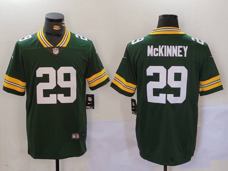 Men Green Bay Packers #29 Mckinney Green Second generations 2024 Nike Vapor Limited NFL Jersey style 1